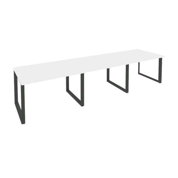 Onix Стол переговорный O.MO-PRG-3.2 Белый Бриллиант/Металл Антрацит 3540*980*750