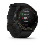 Часы для дайвинга Garmin Descent Mk3i, титановый угольно-серый, DLC, 51 мм, черный силиконовый ремешок, 010-02752-11