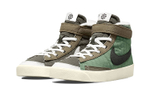 Middle-aged children's Nike Blazer'77 recyclable material wear-resistant non-slip mid-top sneakers green brown