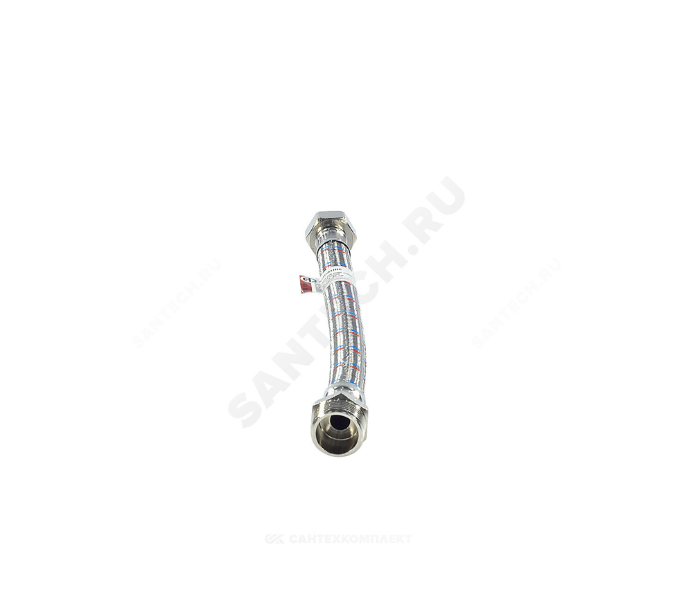 Подводка гибкая для воды нержавеющая оплетка ГИГАНТ 3/4" г-ш L=0.3м AQUALINE 04954