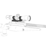 Крепление Picatinny 34мм с наклоном 20 MOA
