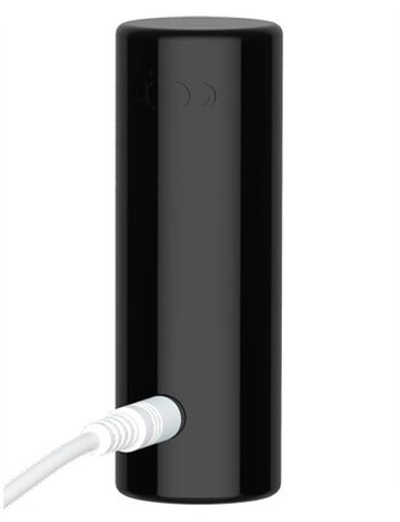 Черная вибропулька на палец Gold Finger в металлическом корпусе (Цвет: черный)