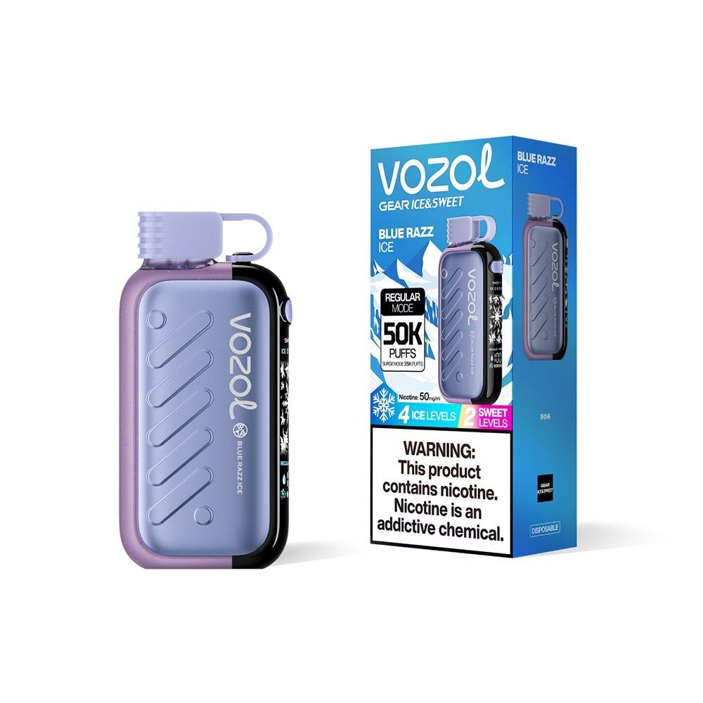 Vozol GEAR ICE &amp; SWEET 50000 - Blue Razz Ice (5% nic)