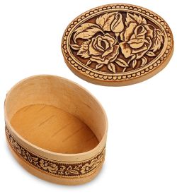 BST-311/ 1 Шкатулка «Розы» (береста)
