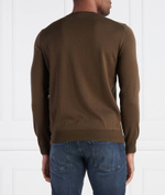 Хлопковый свитер botto-l BOSS BLACK - хаки(50476364)