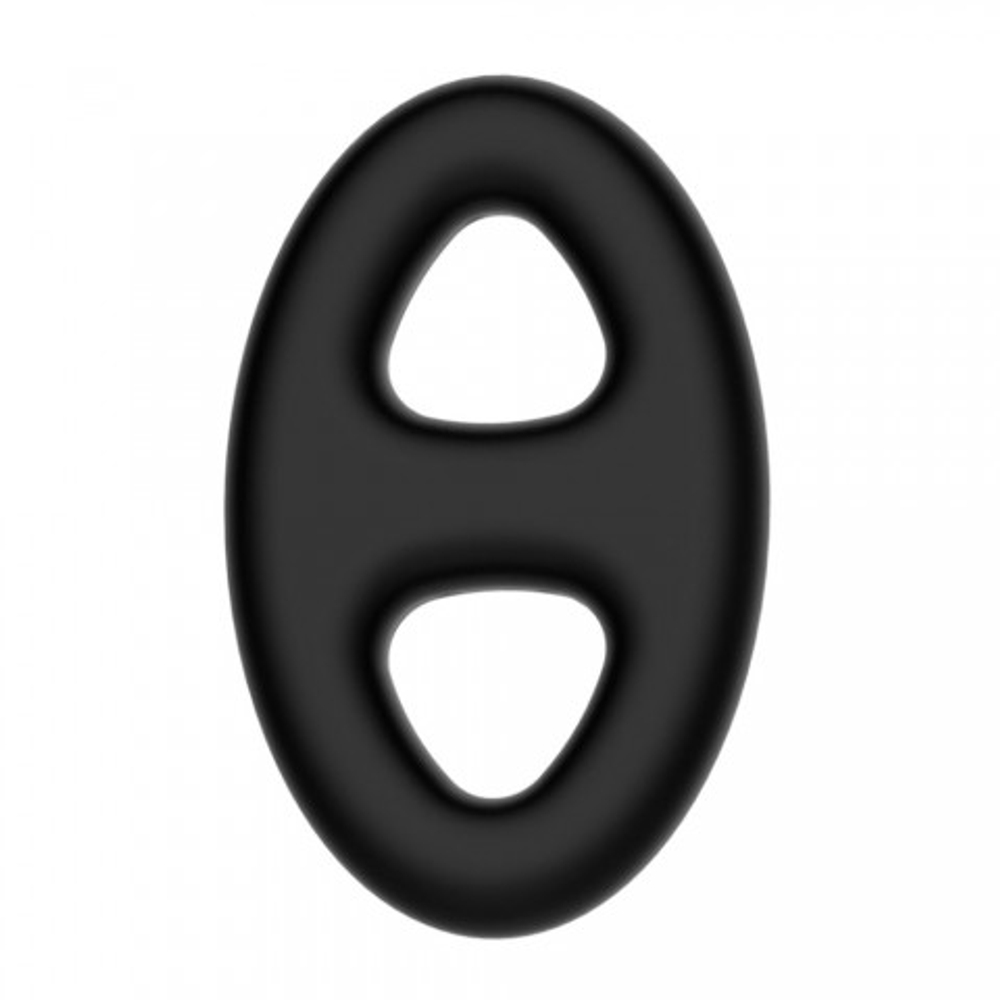 Двойное эрекционное кольцо на пенис и мошонку Crazy bull