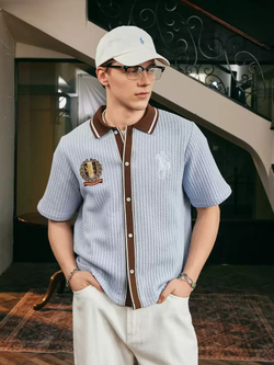 Рубашка HARSHandCRUEL Waffle Textured Polo Shirt