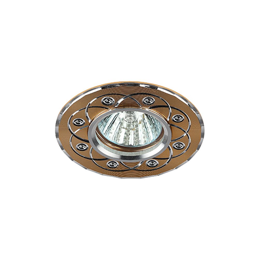 Светильник ЭРА KL40 SL/GD ЭРА литой алюминевый MR16,12V/220V, 50W золото/серебро | Декоративные встраиваемые светильники