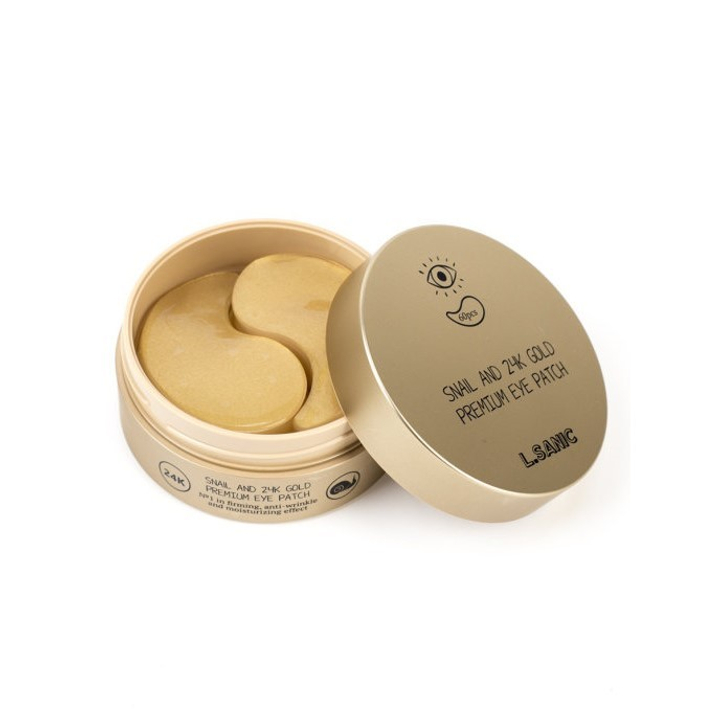 Патчи для век L.Sanic Snail and 24K Gold гидрогелевые с муцином улитки и золотом 60 шт