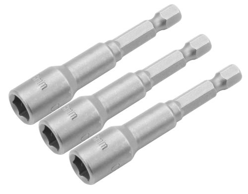 TOLSEN (TT77841) Набор головок для шуруповерта шестигранных 1/4", 6 мм, 65 мм, магнитных, 3 предмета