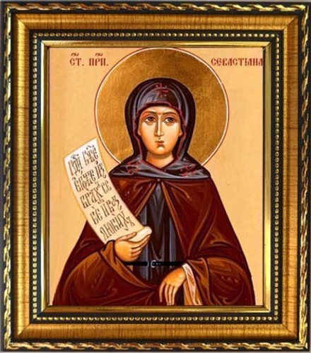 Севастиана Чудотворица Преподобная. Икона на холсте.