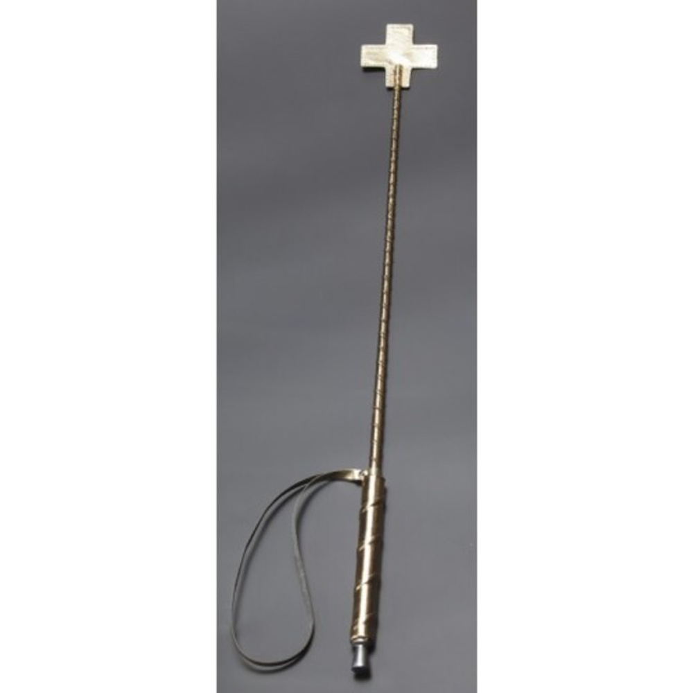 Золотой стек с крестом (золотой ,70 см ) (Цвет: золотой)