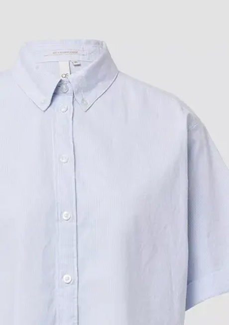 Хлопковая блузка в тонкую полоску | QS x Debi Flug s.Oliver