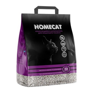 Homecat - наполнитель глиняный (комкующийся) 10 л (5 кг)