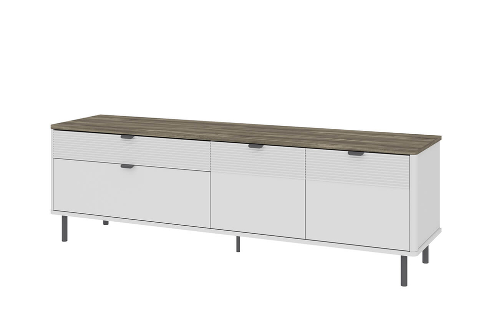 SIMPLE, Тумба RTV 2D2S. Цвет БЕЛЫЙ / МОНТЕ / ДЖЕЛАТО