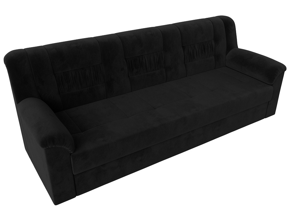 Диван прямой Карелия, Черный, Велюр, 113321