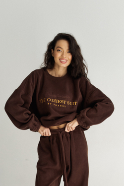 Свитшот THE COZIEST SUIT, шоколад