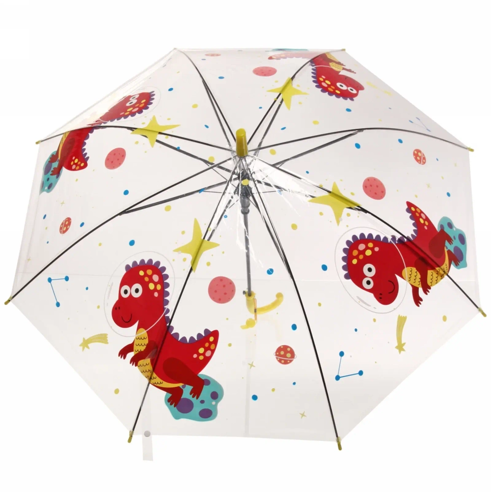 Зонт детский полуавтомат «Динозаврики», 8 спиц, d-85см, длина в слож. виде 66см