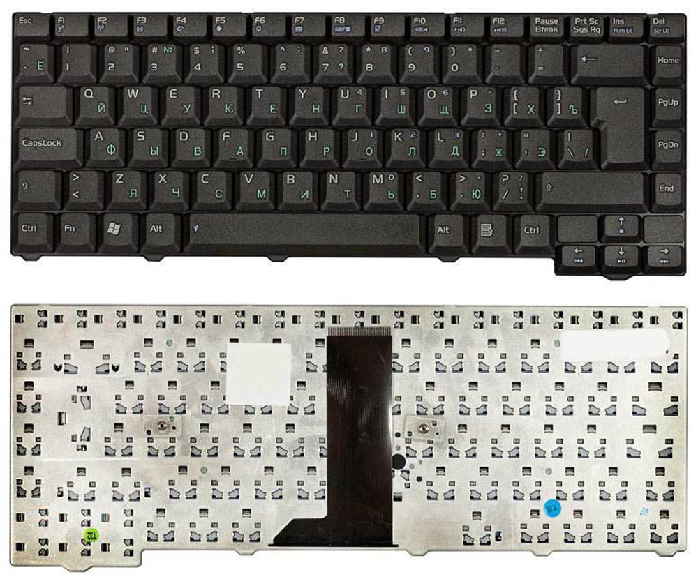 Клавиатура для ноутбука Asus F3 X53 черная 28pin