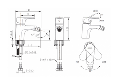 Смеситель для биде Bravat Alfa
