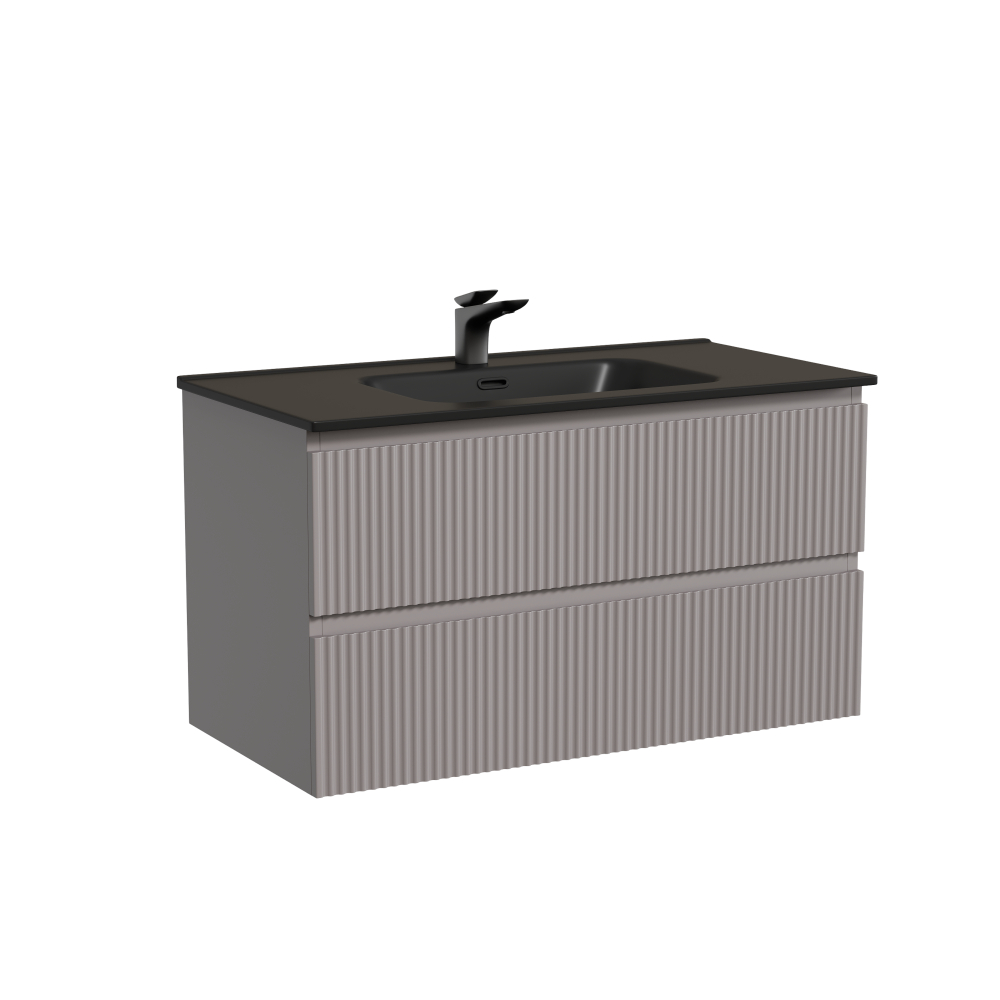 Тумба подвесная Sancos Snob R 890х445х500, c двумя ящиками оснащенными доводчиками, Doha Soft, арт.SNR90SM