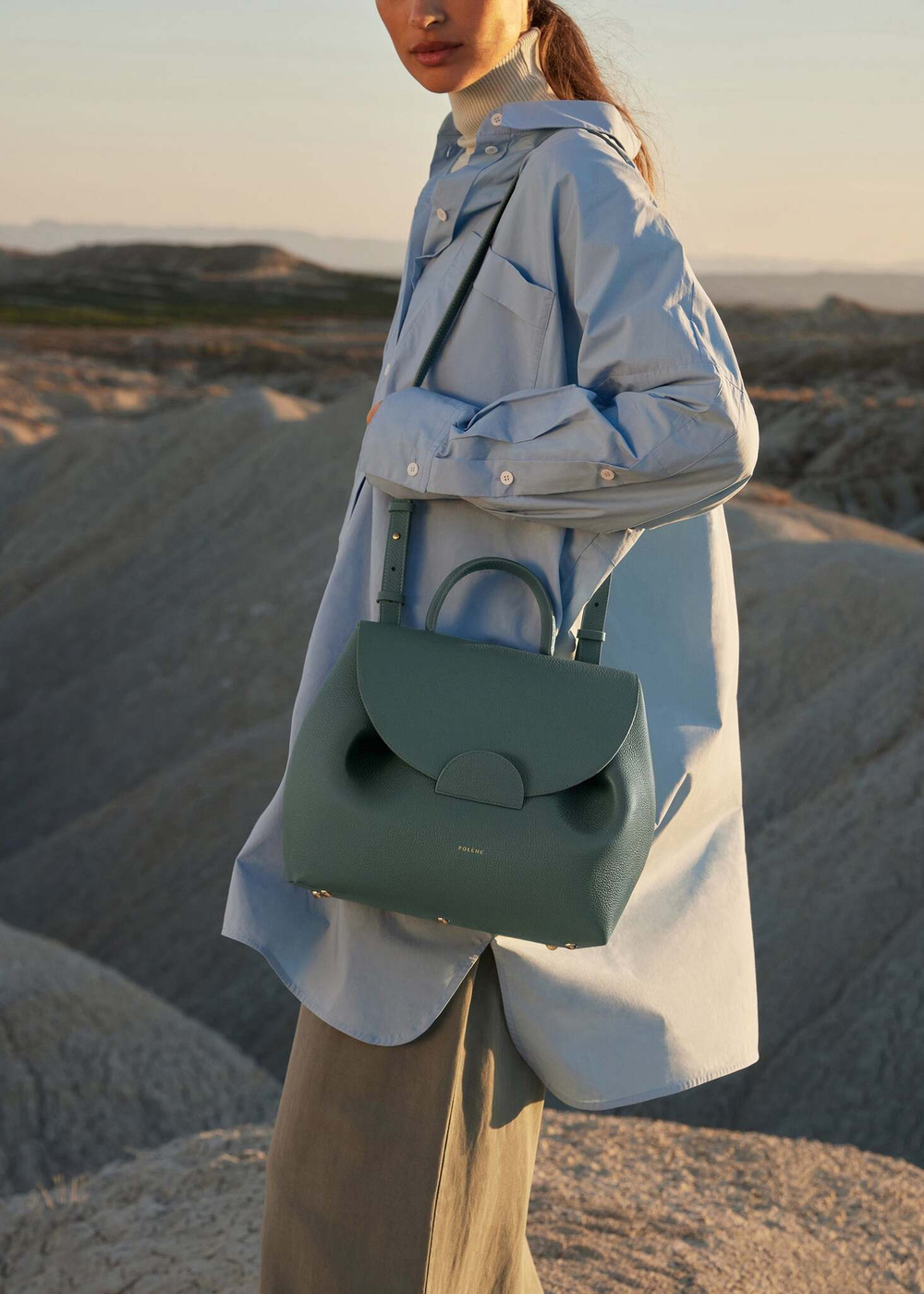 Сумка Polene Numéro Un EDITION TEXTURED IVY