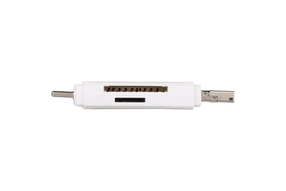 Картридер SD/MMC+Micro SD+MS+M2+ OTG microUSB TypeC