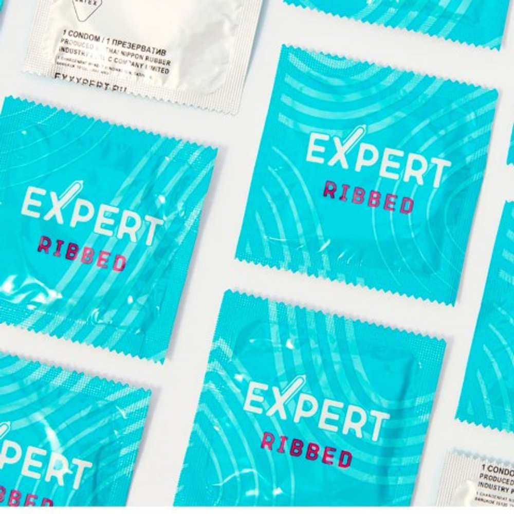 Презервативы EXPERT Ribbed, ребристые, 15 шт