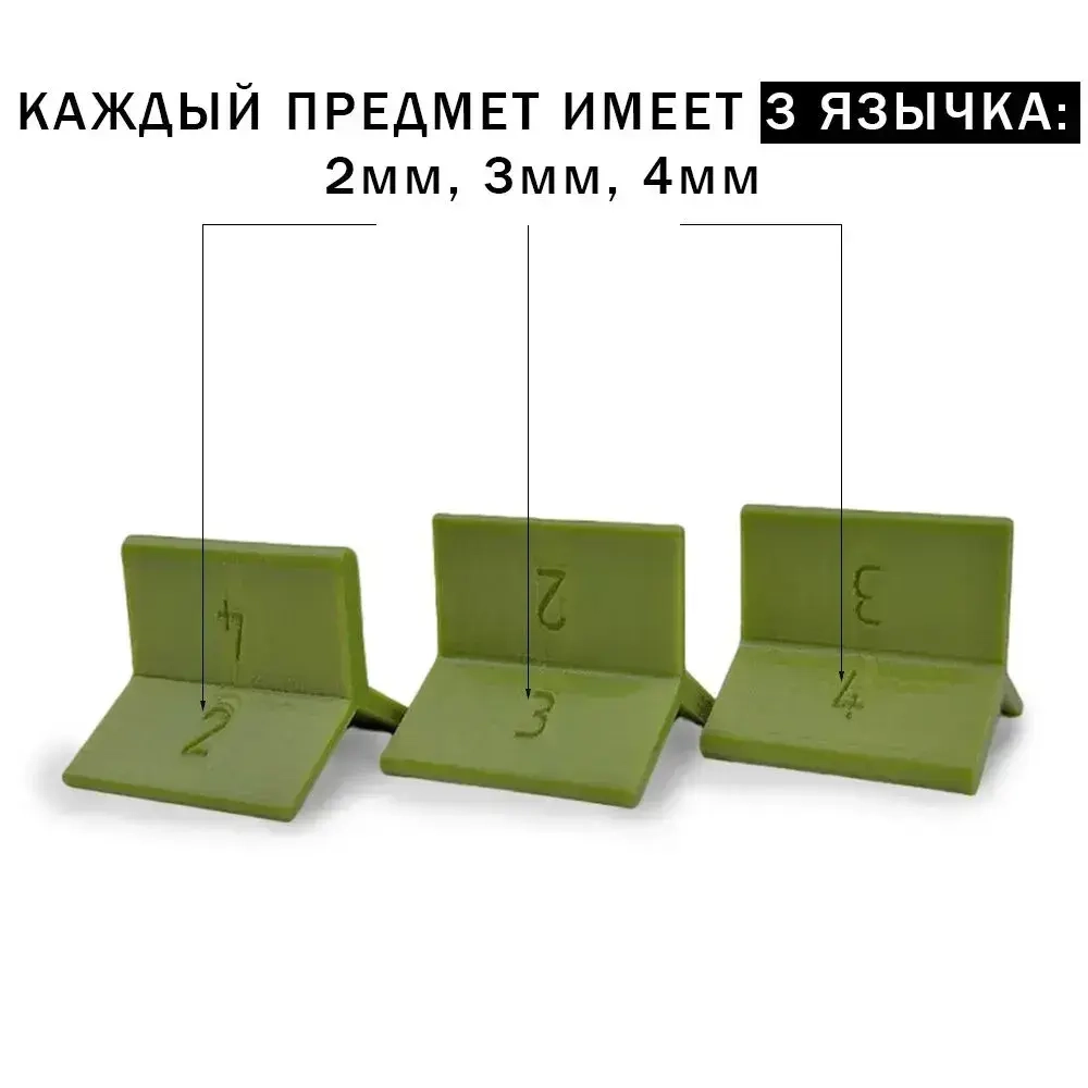 Приспособление для выставления зазоров фасадов 2, 3, 4мм (2шт)