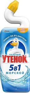 ЧИСТЯЩЕЕ СРЕДСТВО ДЛЯ ТУАЛЕТА 5В1 МОРСКОЙ 900МЛ ТУАЛЕТНЫЙ УТЕНОК