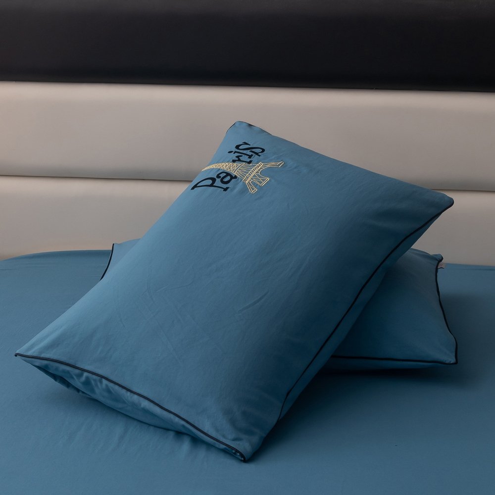 КПБ Mood of Paris на резинке MPR016, Евро, 4 наволочки, простынь 160*200*35