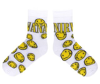 Носки белые Nirvana смайлики (1226)