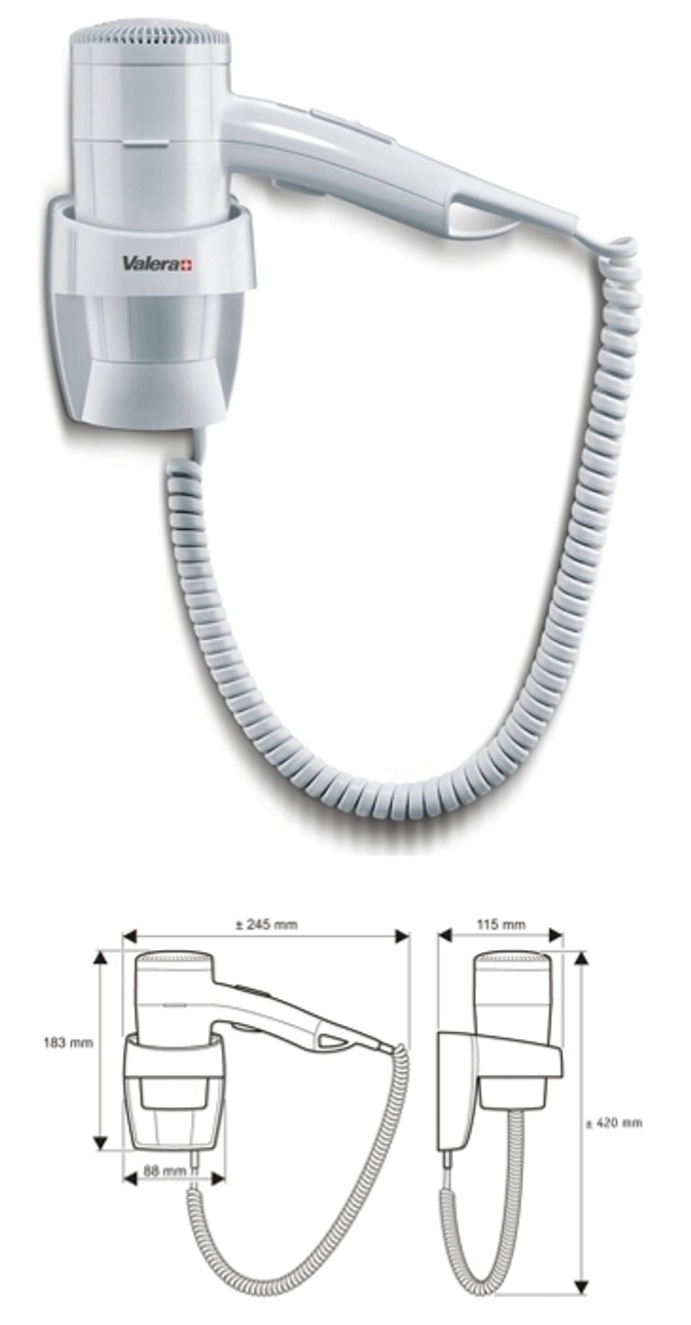 Настенный фен Valera Premium Smart 1600 Shaver (533.05/032.04L) - 2