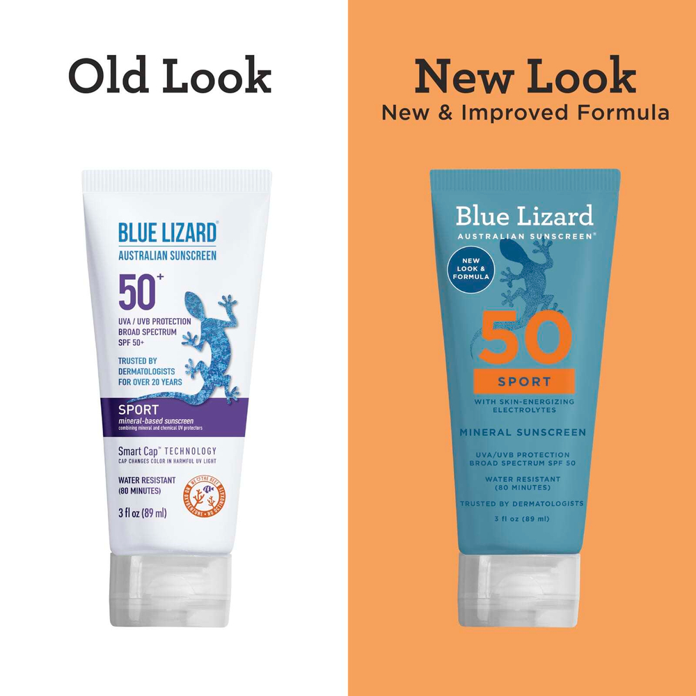 Blue Lizard Australian Sunscreen, солнцезащитное средство, для активных людей, SPF 50, 89 мл (3 жидк. унции)