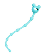 Мятная силиконовая анальная цепочка Froggy - 27,4 см. (Цвет: мятный)