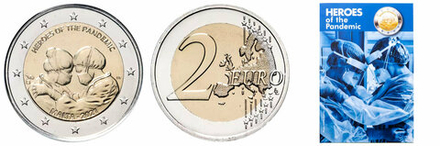 Мальта 2 евро 2021 Герои пандемии UNC
