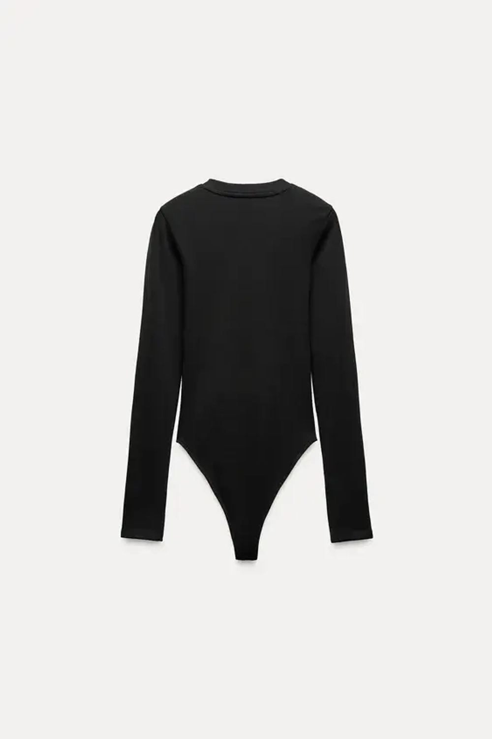 ZARA БОДИ ИЗ ХЛОПКА И МОДАЛА, ЧЕРНЫЙ