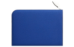HERMES Zip Tablet Cow Leather Tablet Protective Case Laptop Bag Men"s Gray & Blue