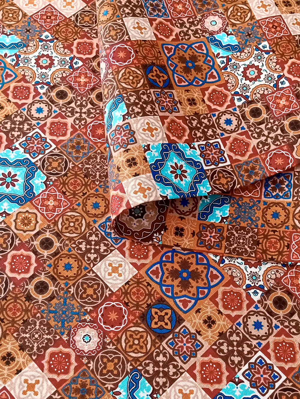 Ткань бязь плательная, рис. "Пэчворк", ширина 150 см, арт. 125