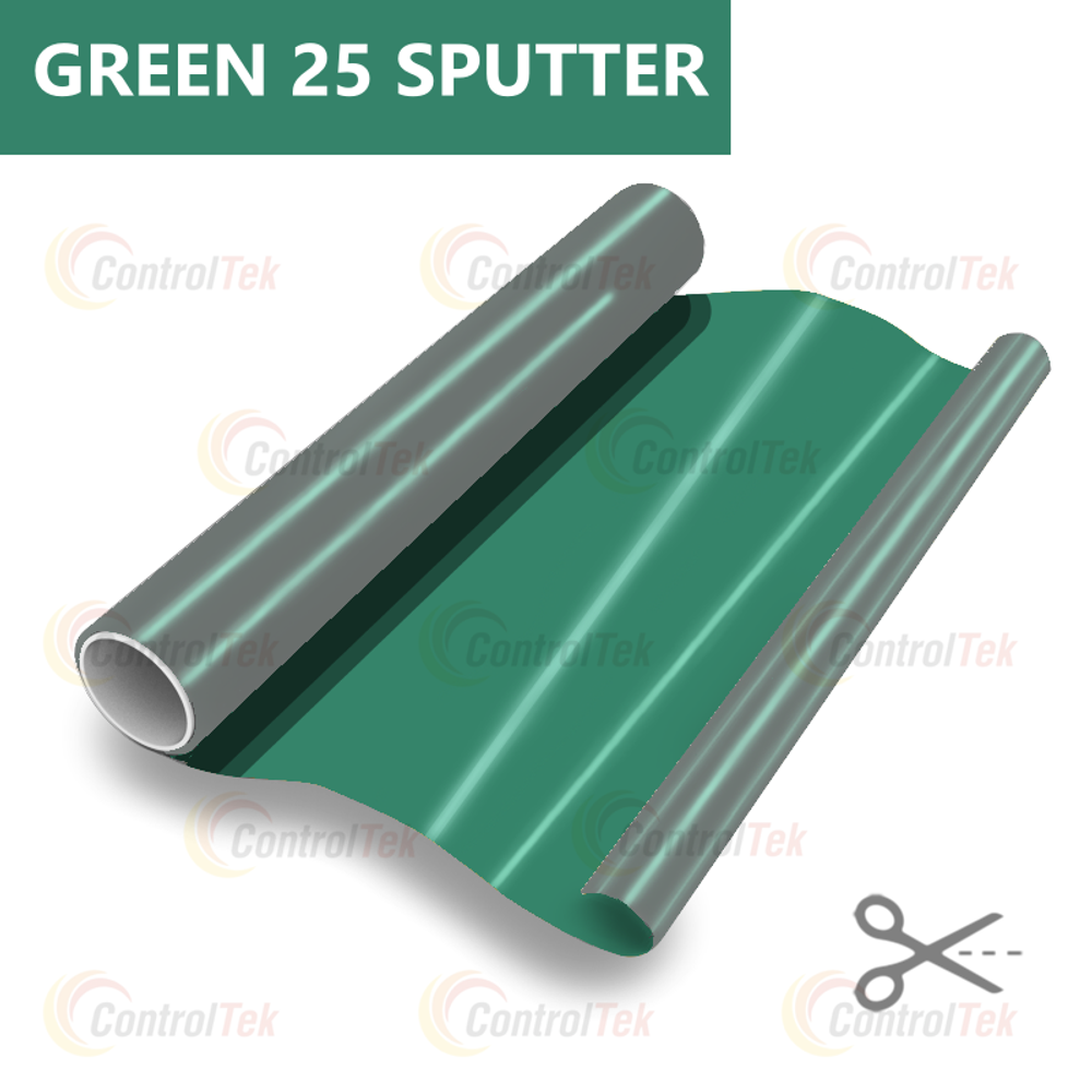 Пленка солнцезащитная спаттерная GREEN 25 SPUTTER ControlTek, (на отрез)