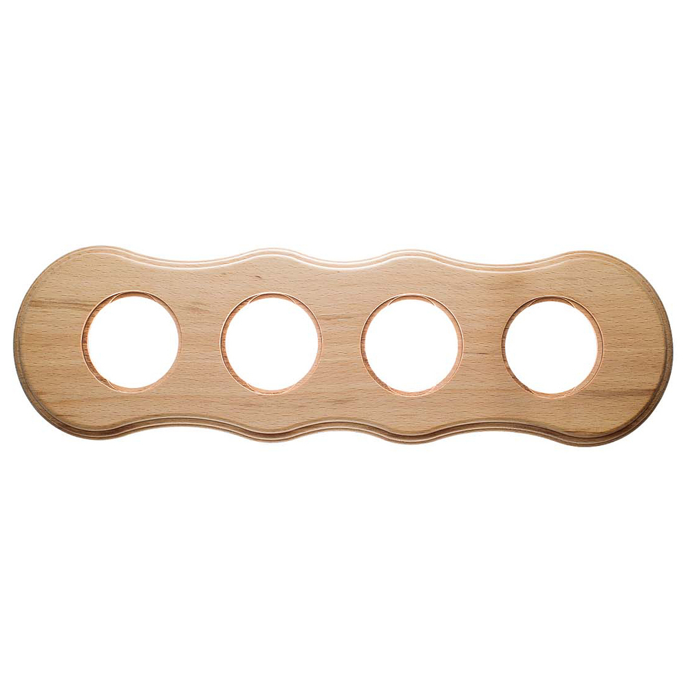 Рамка 4-х постовая для скрытого монтажа (дерево, Натурэль) BF8-640-10