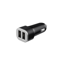 Разделитель автомобильный Deppa Car charger 4.8А D-11287 12/24V (2USB: 5V 4.8A) Черный