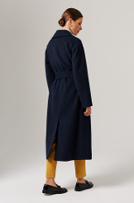 0111 Пальто женское (темно-синий)