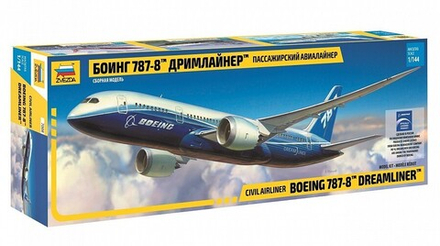 Сборная модель "Пассажирский авиалайнер Боинг 787-8 "Дримлайнер"