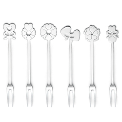 Набор из 6 вилок для закусок cutlery love, стальные