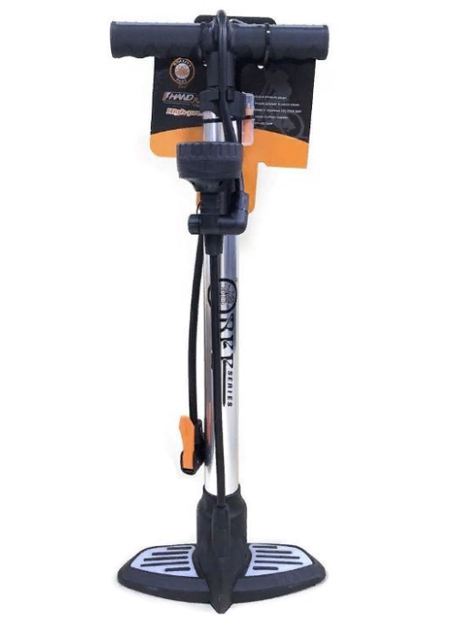 Насос BEE PUMP ручной-напольный, под ниппель AV/FV, с манометром, 38x530мм, алюм, черный (10)