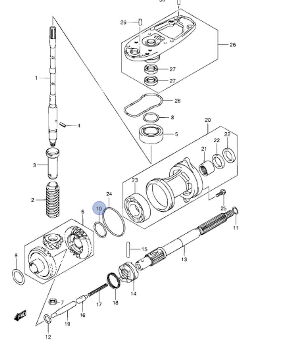 Шайба регулировочная редуктора (09181-30187-000)