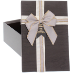 Коробка подарочная «Нежный бант» 21*14*8 см, графит
