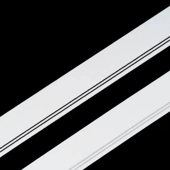 Резинка широкая, белая/полосы 30 мм, Германия