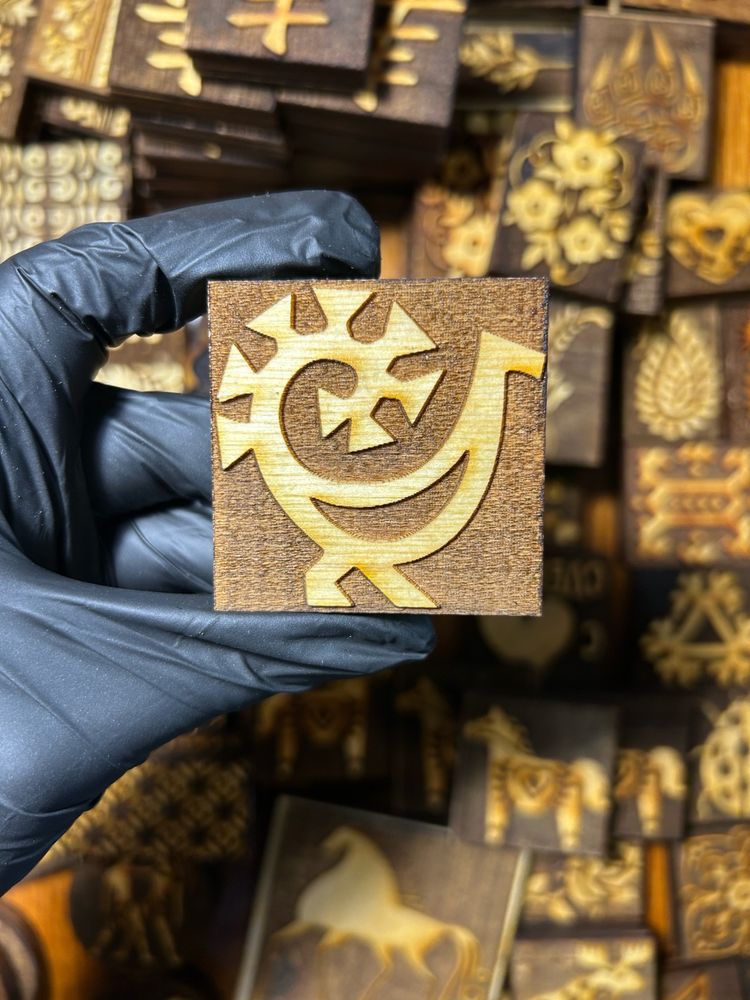 Деревянный штамп 048 (5x5 см)